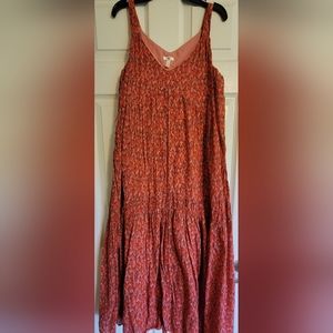 Joie orange casual midi dress